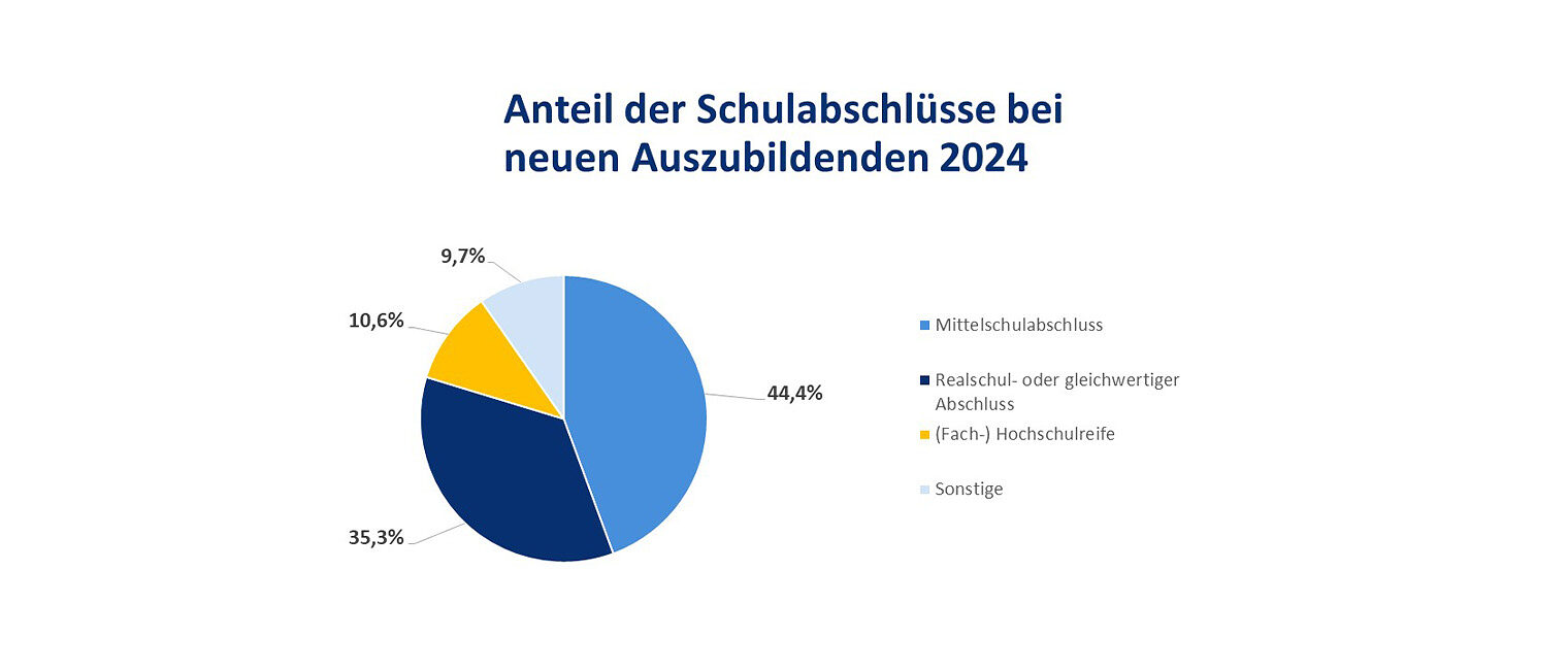Kuchendiagramm Anteil Schulabschlüsse Auszubildender 2024