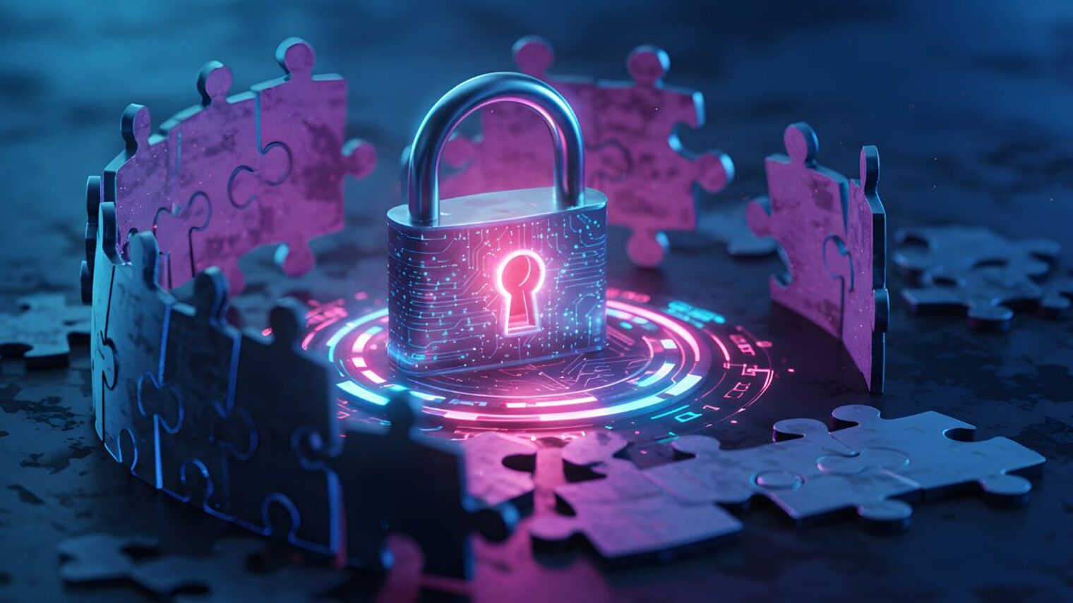 Ein Schloss, dass IT-Sicherheit symbolisieren soll