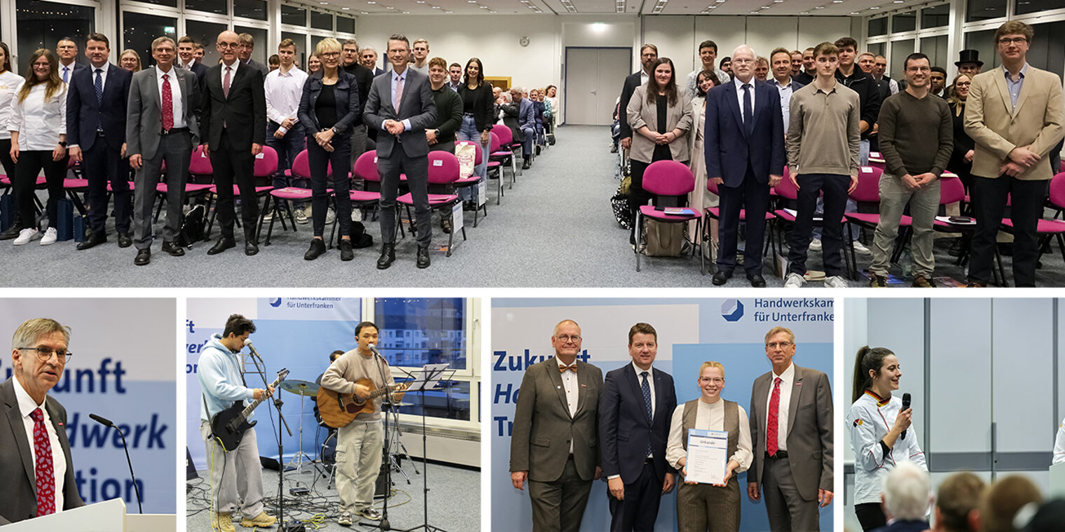 Collage mit Impressionen der Abschlussfeier