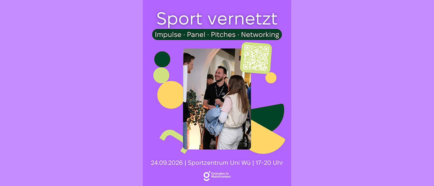 Flyer Veranstaltung mit Sport vernetzt, 234. September, Würzburg